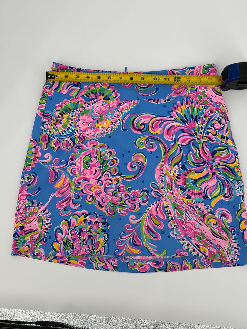 Lilly Pulitzer Vibrant Blue Pink Floral Paisley Mini Skirt / Skort Size 6